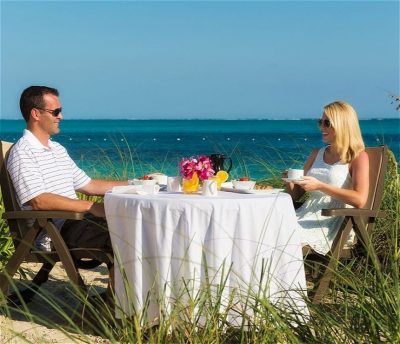 Outdoor dining at Turks & Caicos Islands